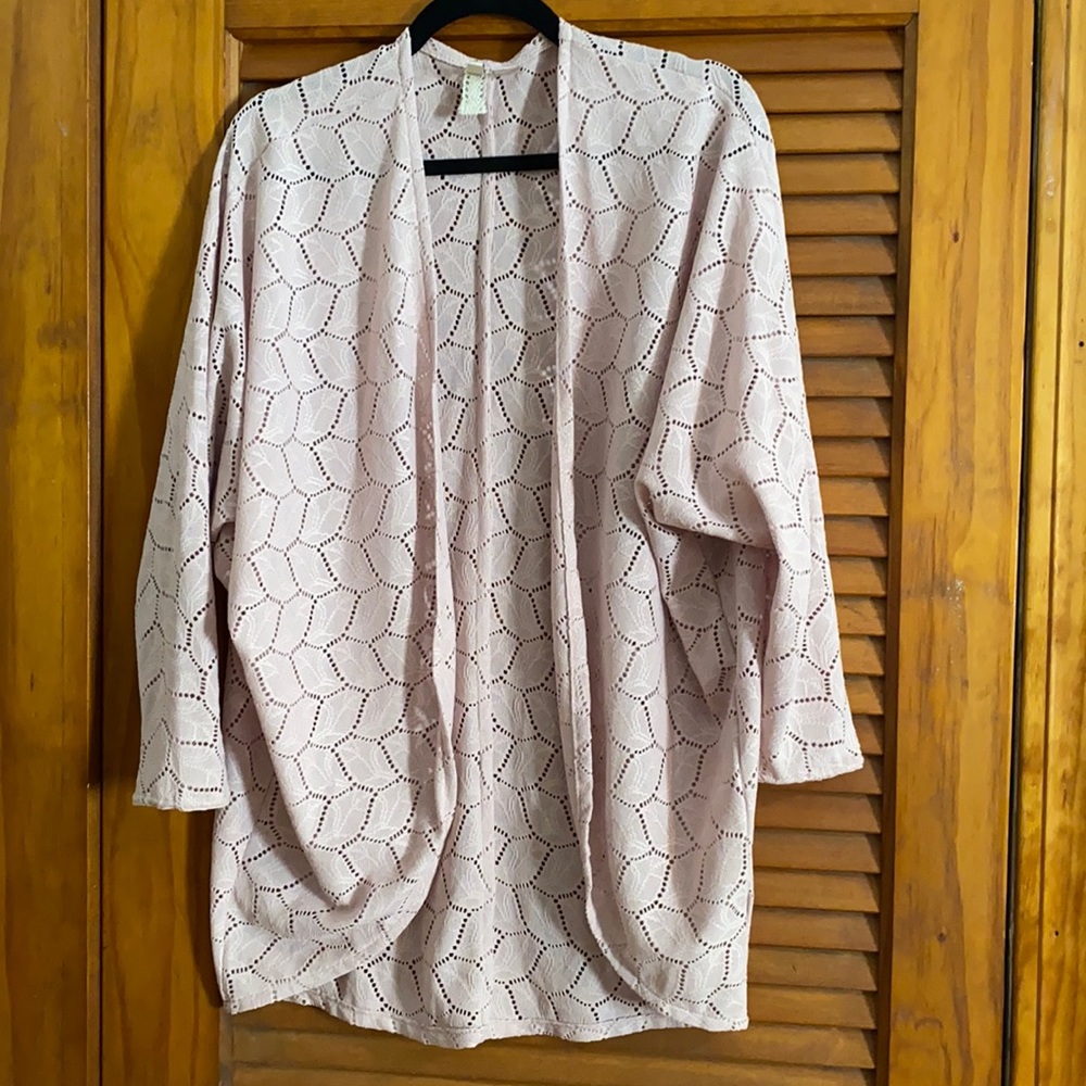 Dusty rose kimono cardigan